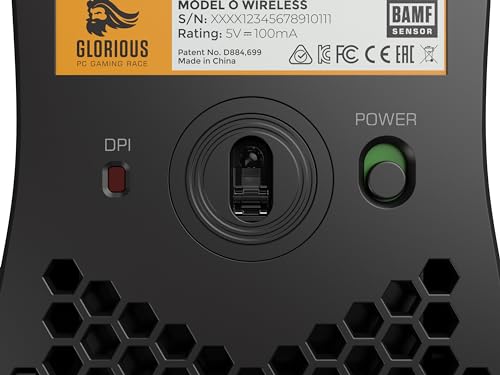 Glorious Gaming Model O Wireless Gaming Mouse - Superlight, 69g Honeycomb Design, RGB, Ambidextrous, Lag Free 2.4GHz Wireless, Up To 71 Hours Battery - Matte Black