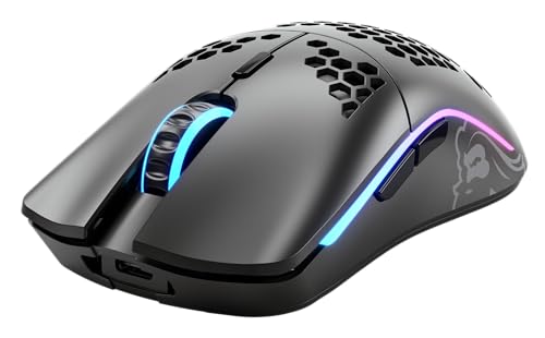 Glorious Gaming Model O Wireless Gaming Mouse - Superlight, 69g Honeycomb Design, RGB, Ambidextrous, Lag Free 2.4GHz Wireless, Up To 71 Hours Battery - Matte Black
