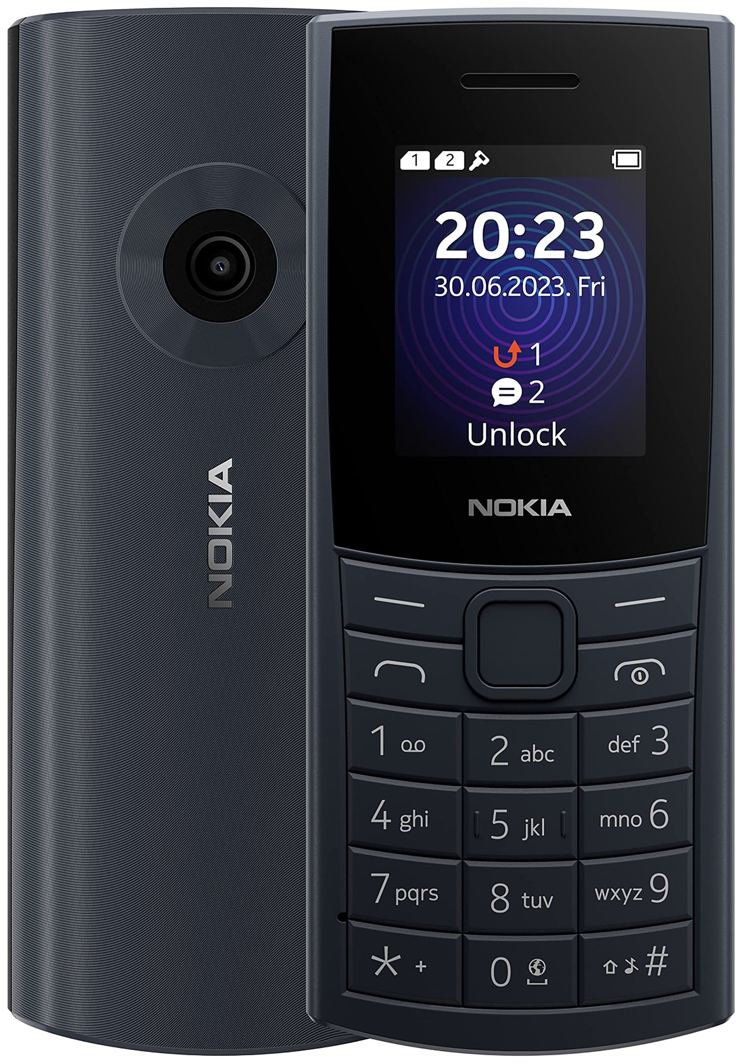 Nokia 110 4G Feature Phone With Camera, Bluetooth, FM radio, MP3 player, MicroSD, Long-Lasting Battery, and Pre-loaded Games, Dual Sim