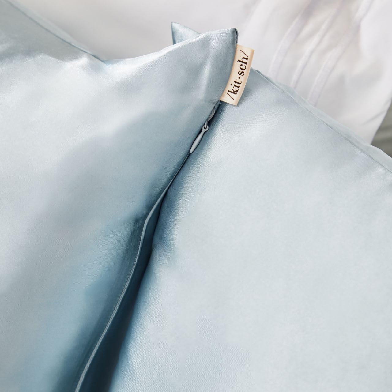 Kitsch 100% Satin Pillowcase with Zipper, Softer Than Silk Pillowcase for Hair & Skin, Cooling Pillow case, Satin Pillow Case Cover