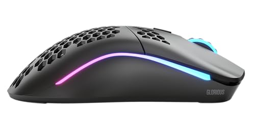 Glorious Gaming Model O Wireless Gaming Mouse - Superlight, 69g Honeycomb Design, RGB, Ambidextrous, Lag Free 2.4GHz Wireless, Up To 71 Hours Battery - Matte Black