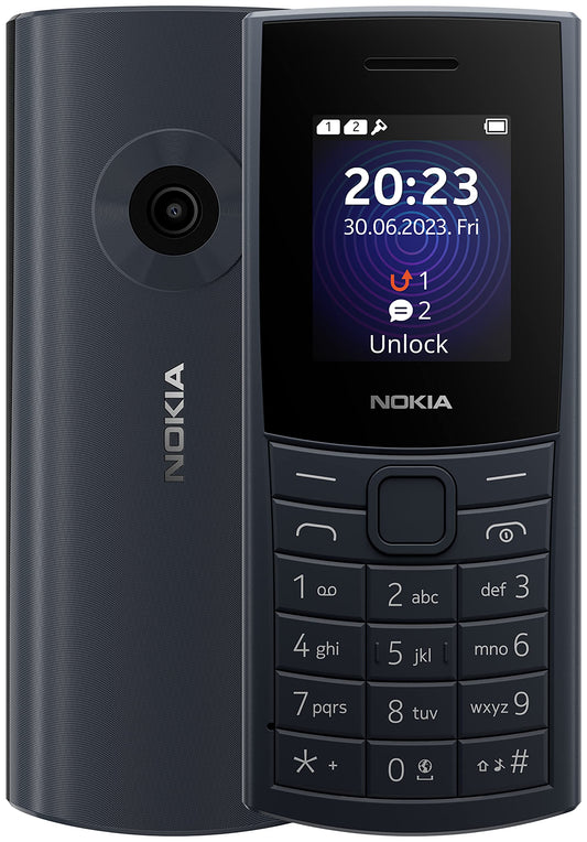 Nokia 110 4G Feature Phone With Camera, Bluetooth, FM radio, MP3 player, MicroSD, Long-Lasting Battery, and Pre-loaded Games, Dual Sim