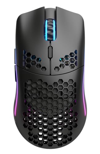Glorious Gaming Model O Wireless Gaming Mouse - Superlight, 69g Honeycomb Design, RGB, Ambidextrous, Lag Free 2.4GHz Wireless, Up To 71 Hours Battery - Matte Black