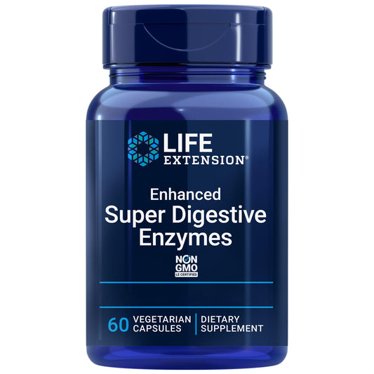 Life Extension, Enhanced Super Digestive Enzymes, High Dose, 60 Vegetarian Capsules, Non GMO